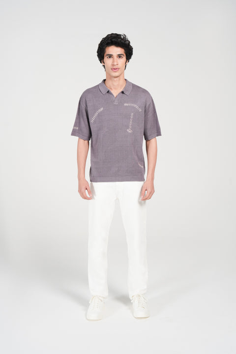 BOXY FIT KNITTED POLO