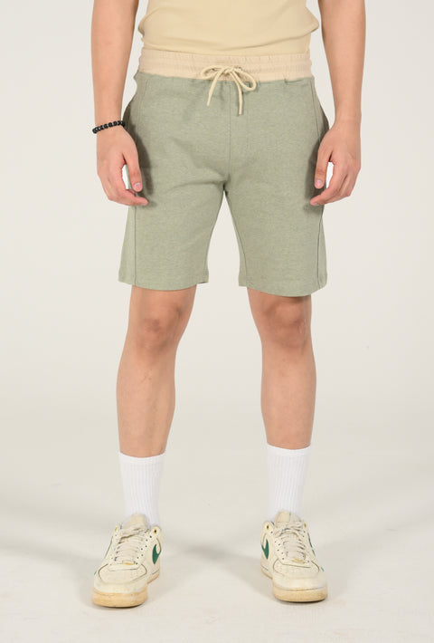 CONTRAST BELT KNIT SHORT