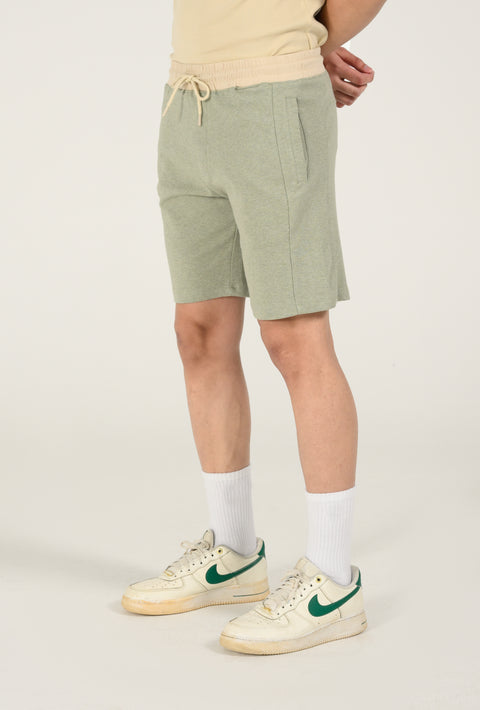 CONTRAST BELT KNIT SHORT