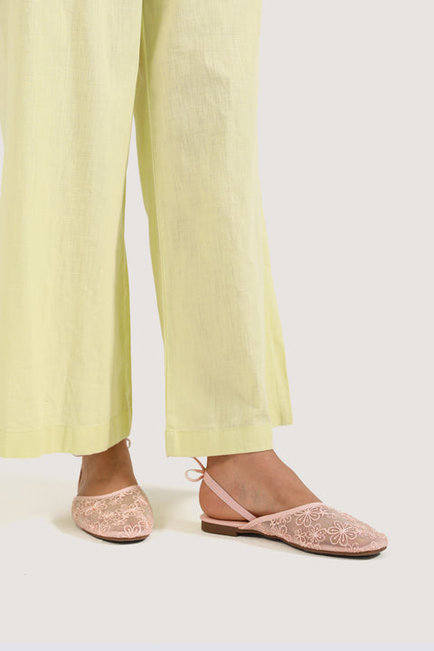 MESH EMBROIDERED MULES