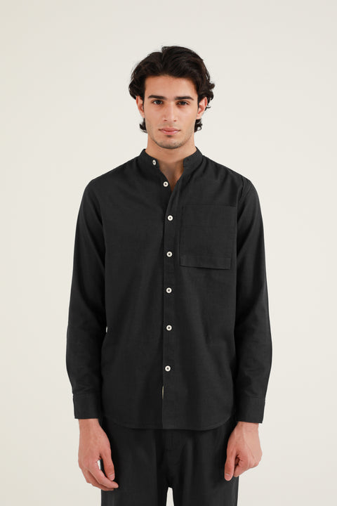 MANDARIN LINEN SHIRT