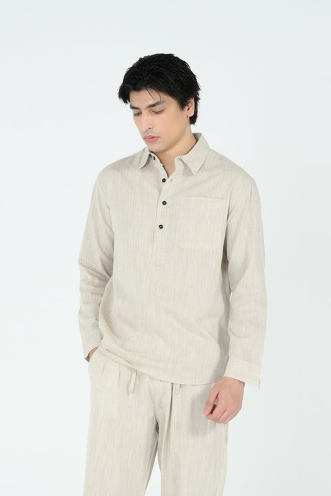 RELAXED FIT LINEN SHIRT