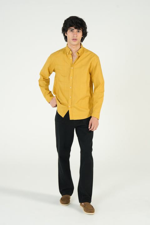 RELAXED FIT DOBBY SHIRT