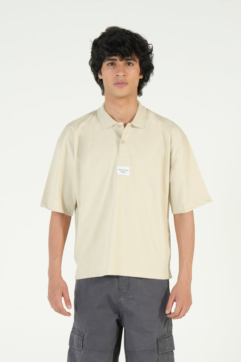 BOXY FIT ZIP EMBROIDERED POLO