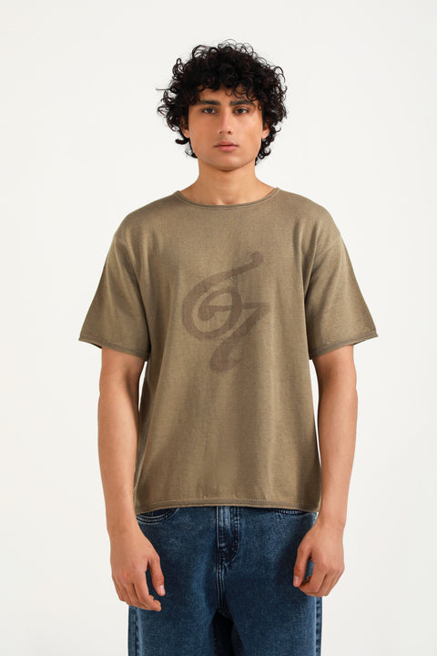 RELAXED FIT KNITTED TEE