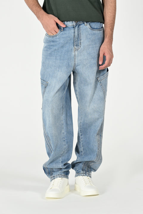BAGGY FIT CARGO DENIM