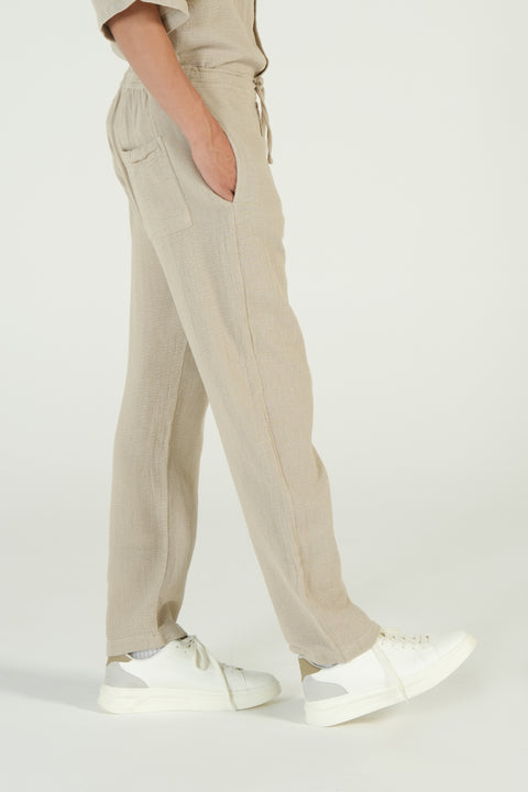 BAGGY FIT TEXTURED TROUSER