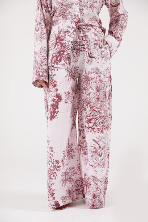 PRINTED WIDE LEG TROUSER