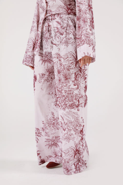 PRINTED WIDE LEG TROUSER