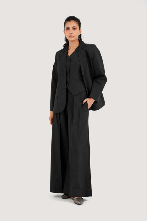 PINSTRIPED FORMAL BLAZER