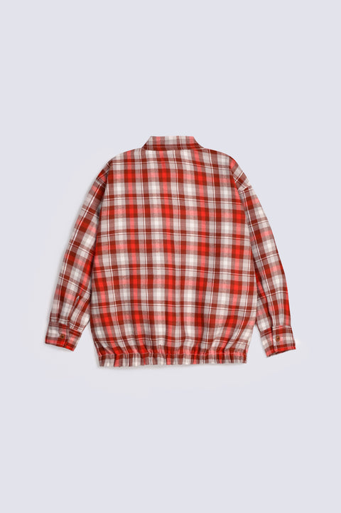 BOYS ELASTIC HEM CHECKERED SHIRT
