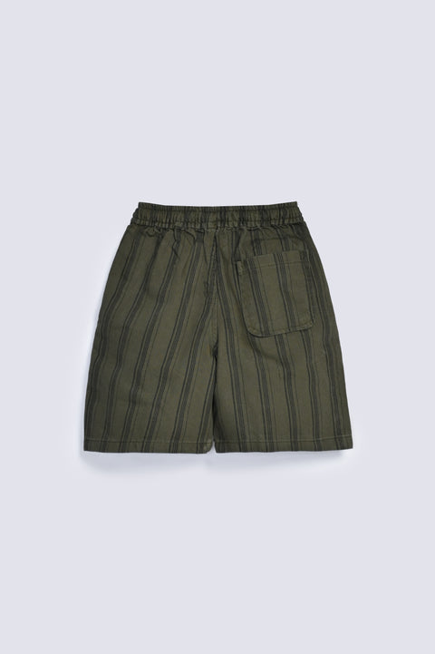 BOYS STRIPE PRINTED TWILL SHORTS
