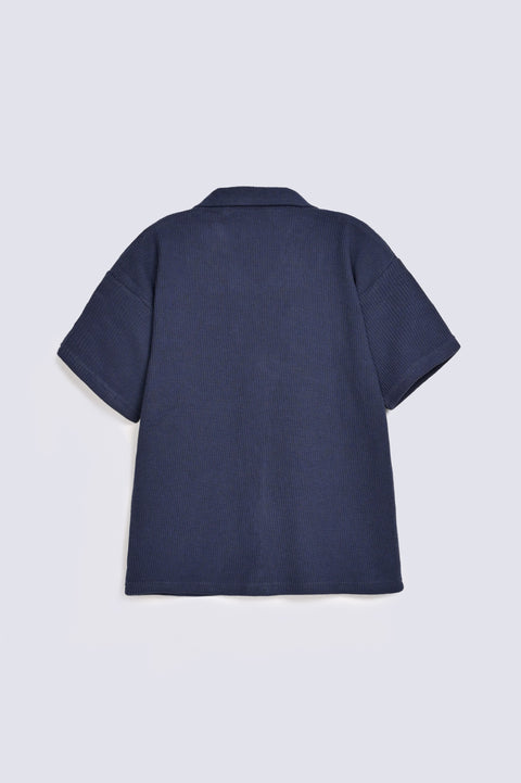 BOYS RESORT COLLAR TEXTURED POLO