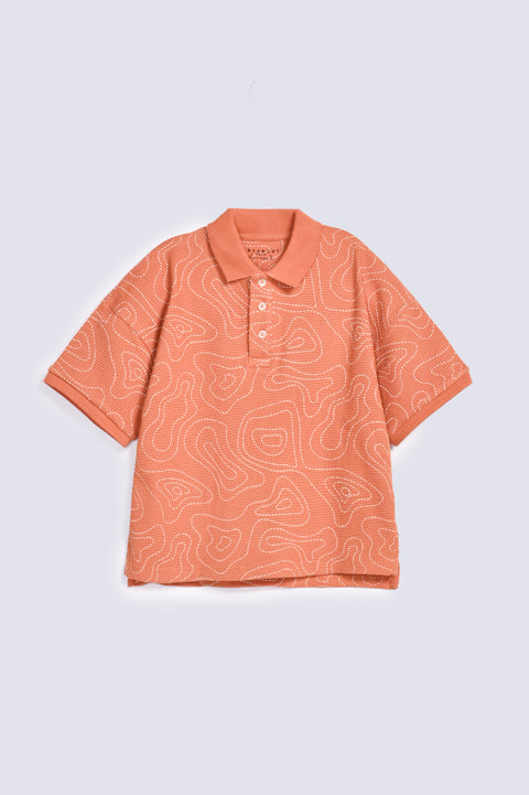 BOYS SPECIAL KNIT PRINTED POLO