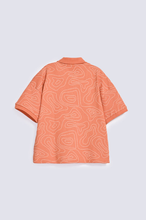 BOYS SPECIAL KNIT PRINTED POLO