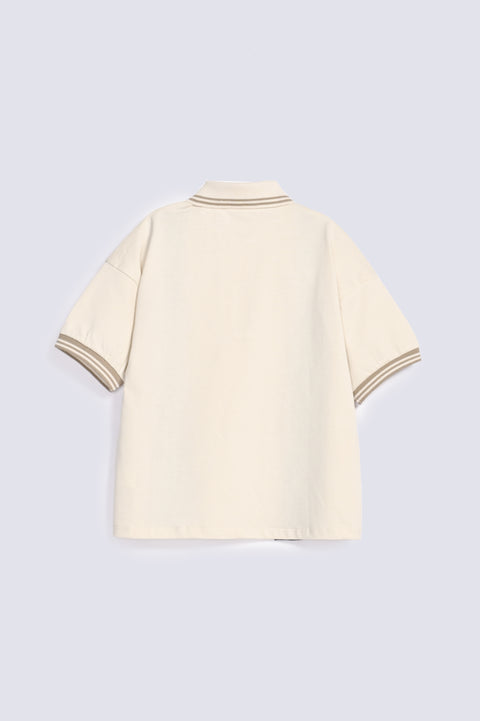 BOYS CONTRAST PANEL POLO