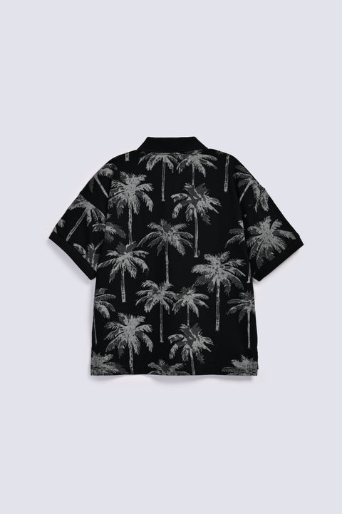 BOYS TREES PRINT POLO