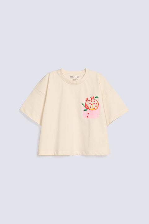 GIRLS BOXY FIT FRUITS PRINT T-SHIRT