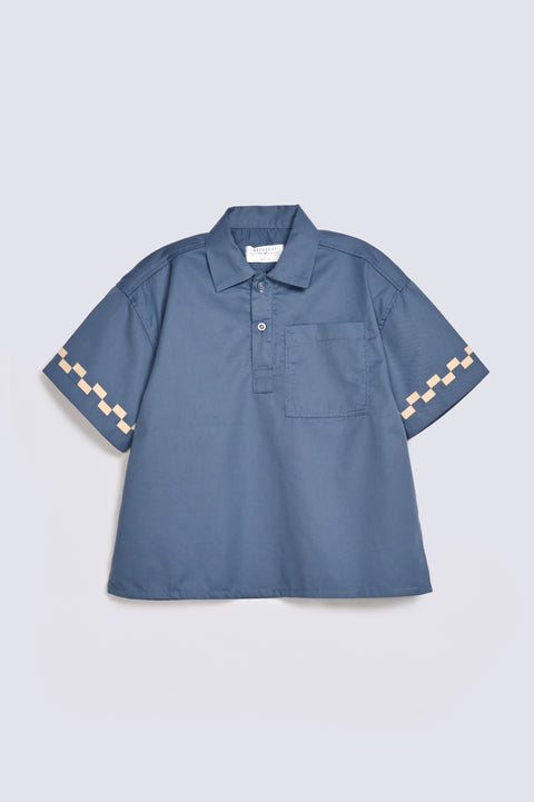 BOYS SHORT PLACKET BOXY SHIRT
