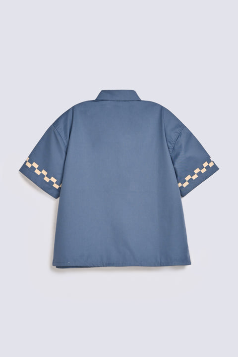 BOYS SHORT PLACKET BOXY SHIRT