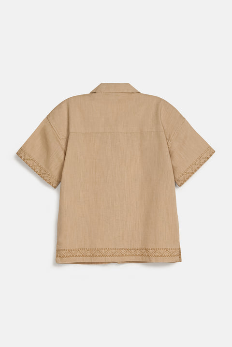 BOYS LINEN BLEND SHIRT